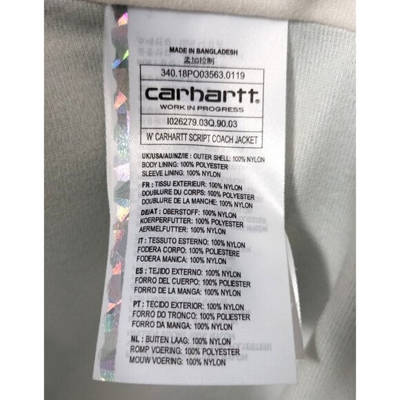 Carhartt WIP Script Coach Jacket Soft Aloe Green - Picture 12 of 14